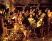 Jacob Jordaens Feast of the bean king oil painting reproduction